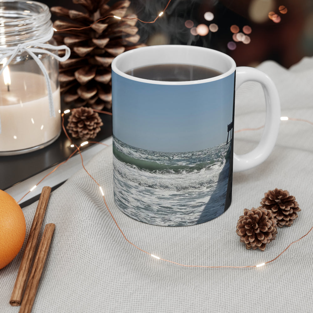 Breaking By The Pier — 11oz Mug