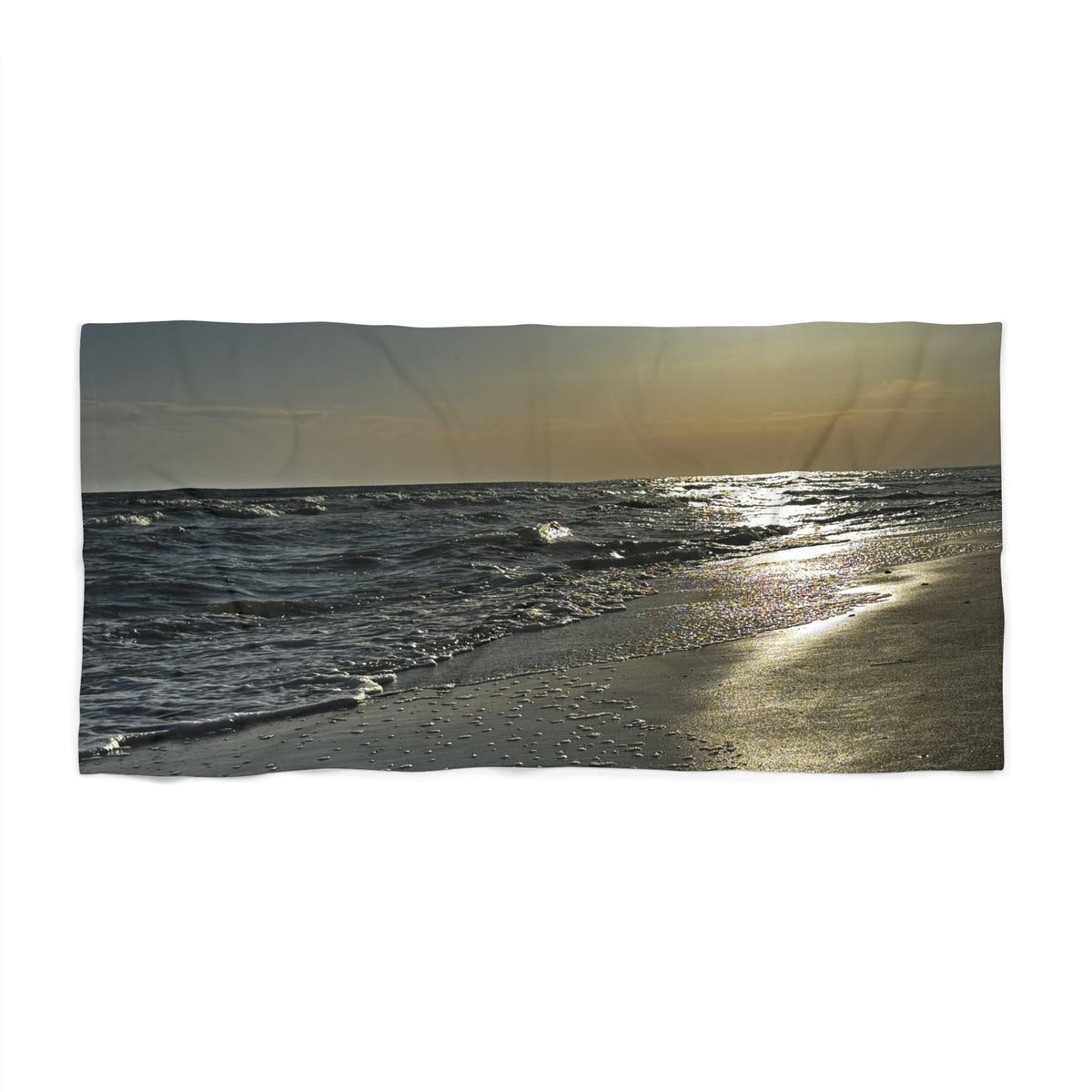 Silver Morning Shoreline — Beach Towel