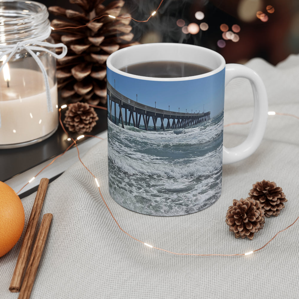 Pier In Full Blue — 11oz Mug
