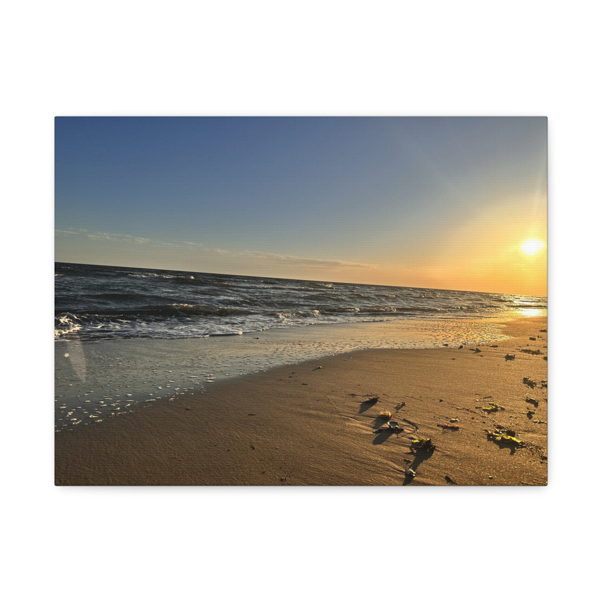 Tide Line At Golden Hour — Stretched Canvas