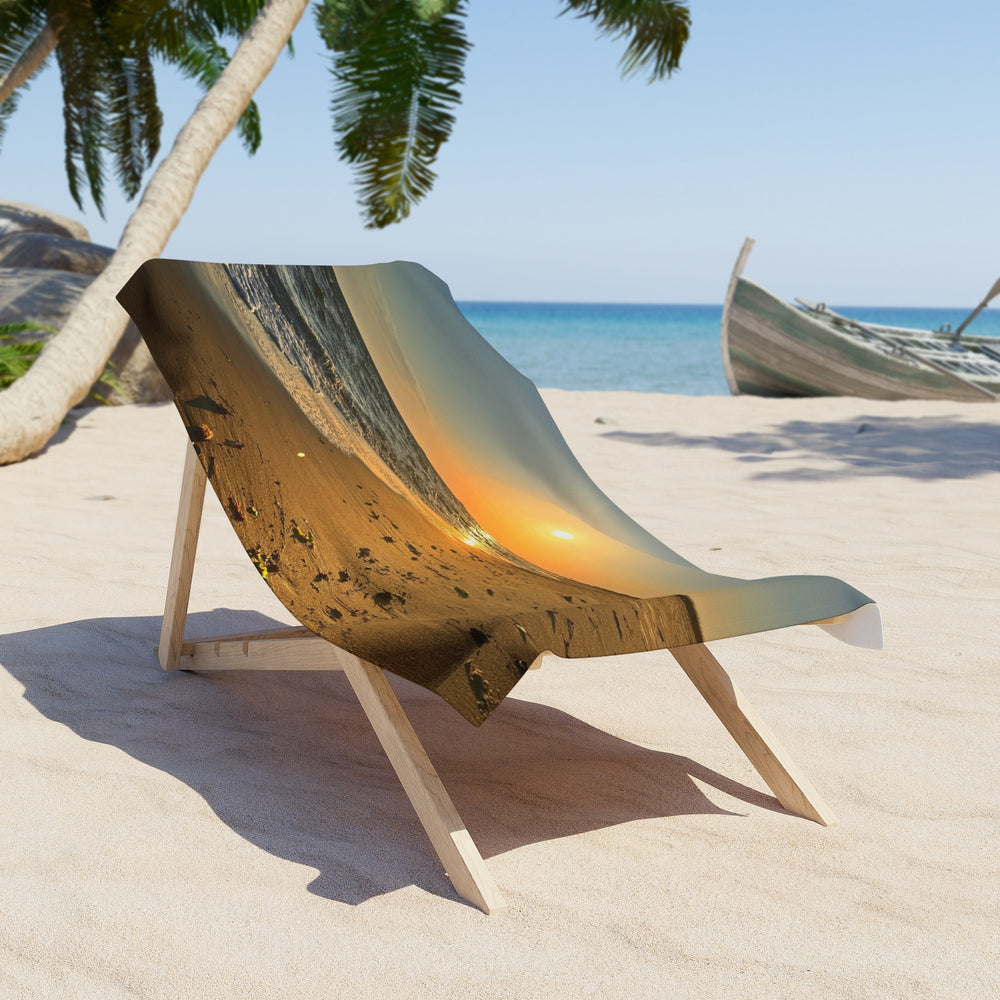 Golden Hour Shoreline — Beach Towel