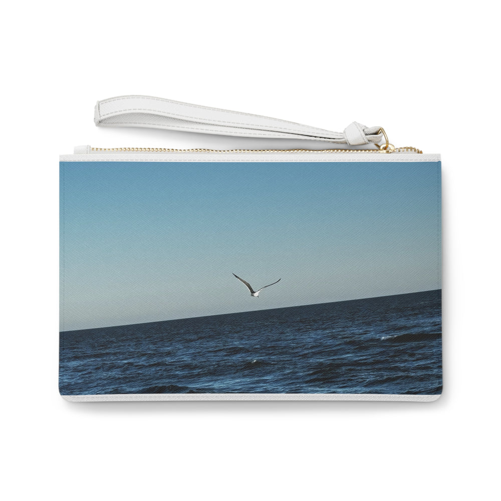Lone Gull Soaring — Clutch Bag