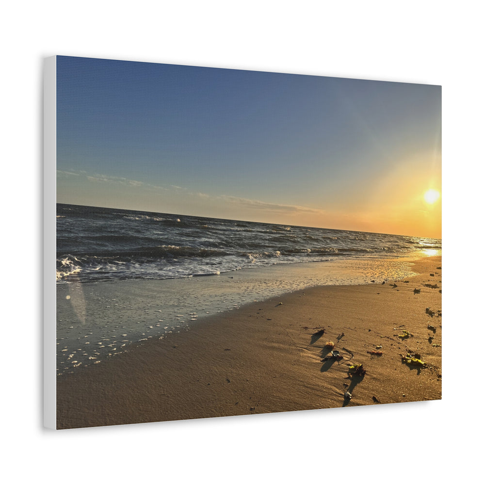 Tide Line At Golden Hour — Stretched Canvas
