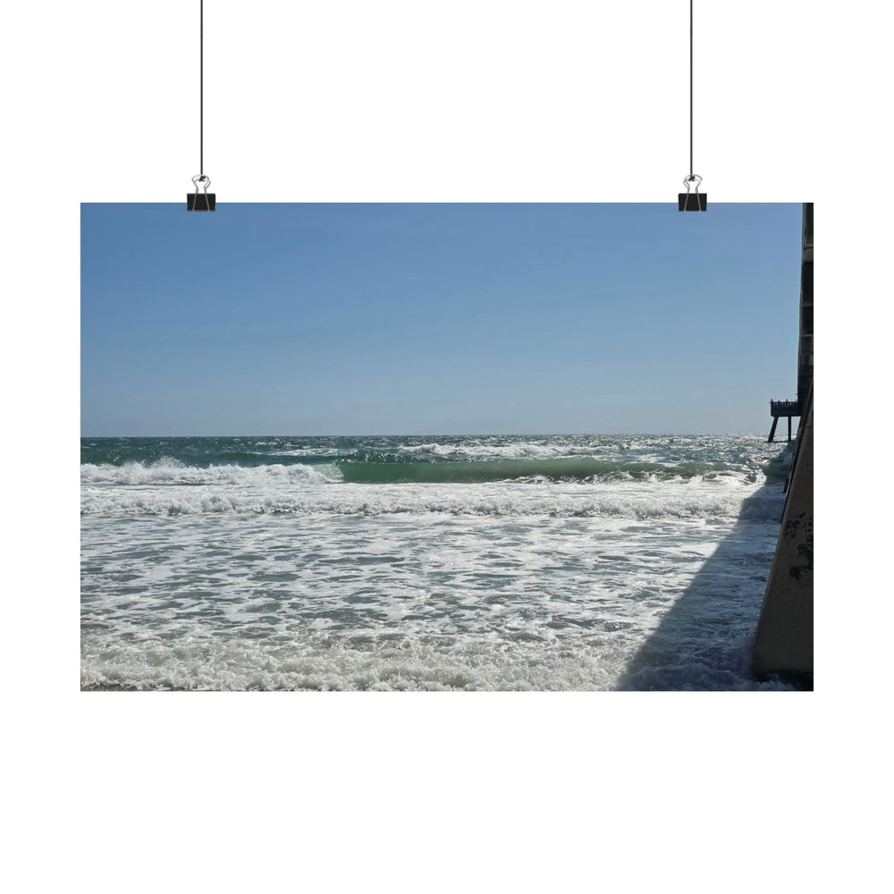 Breaking By The Pier — Matte Poster