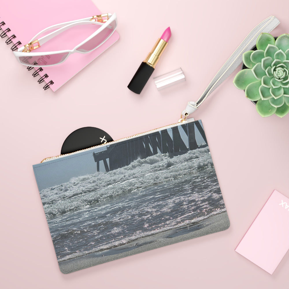 Foam Line To The Pier — Clutch Bag
