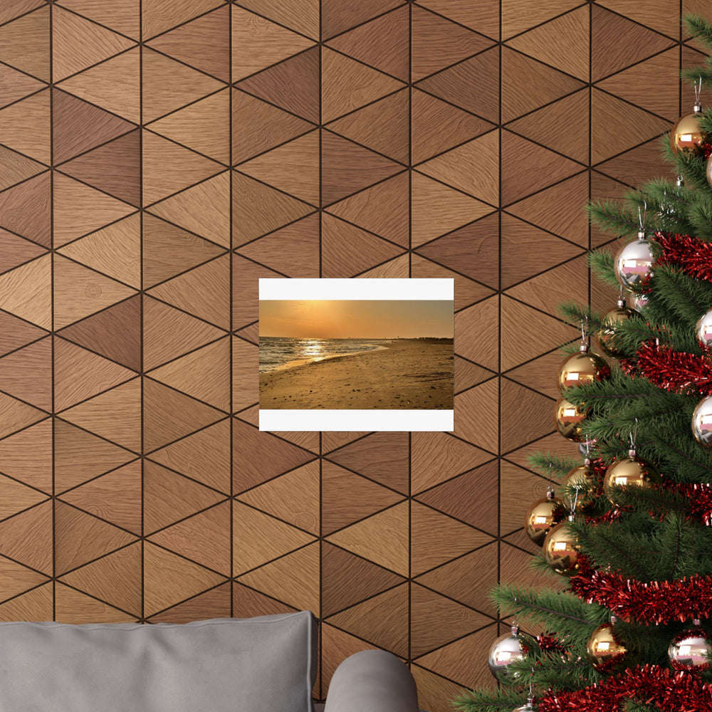Golden Hour Strand — Matte Poster