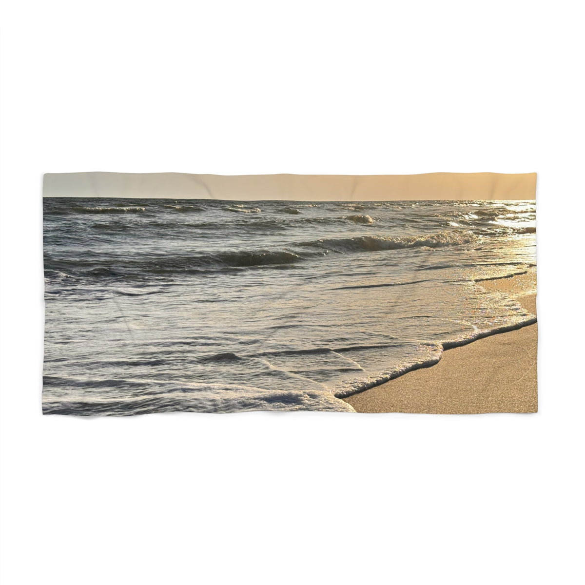 Golden Foam Lace — Beach Towel