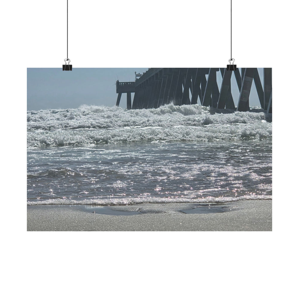 Foam Line To The Pier — Matte Poster