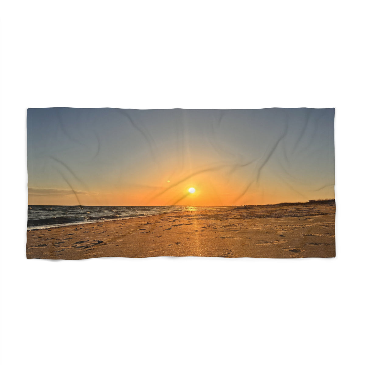 Footprints At Sunset — Beach Towel